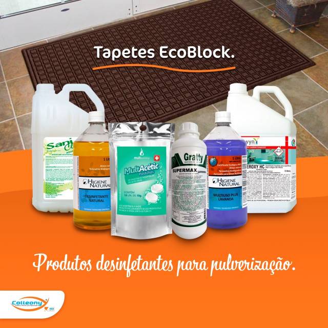 Tapetes ecológicos e higienização para áreas de acesso